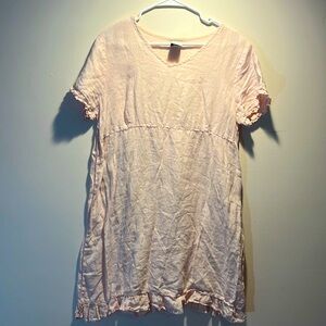 EUC - MATCH POINT Pink Linen Tunic/Dress - L
